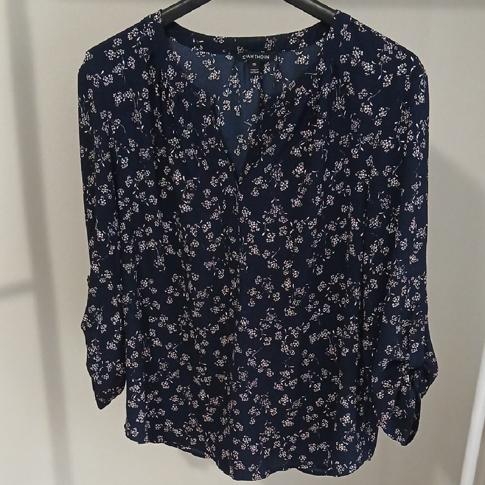41 Hawthorn Blue 3/4 Sleeve Blouse
